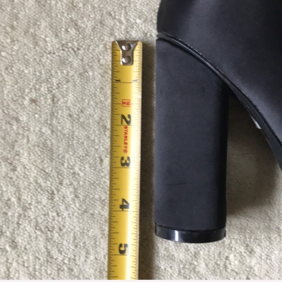 Parisian black satin thigh high boot - Picture 4 of 5